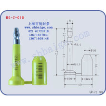 Recipiente de alta segurança parafuso sela BG-Z-010